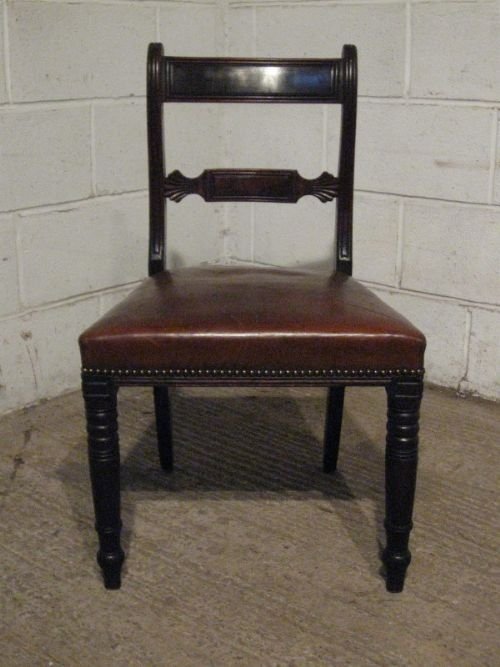 fig 1. ANTIQUE SET FOUR REGENCY MAHOGANY DINING CHAIRS C1800 EWDB160/10.12