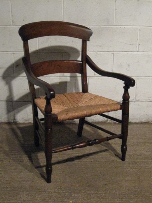 Superb Antique Georgian Country Oak Elbow Desk Chair C1780 Ewdb60/11.12