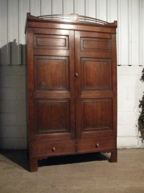 Antique Regency Oak Double Wardrobe Armoire C1800 Wdb280/17.12