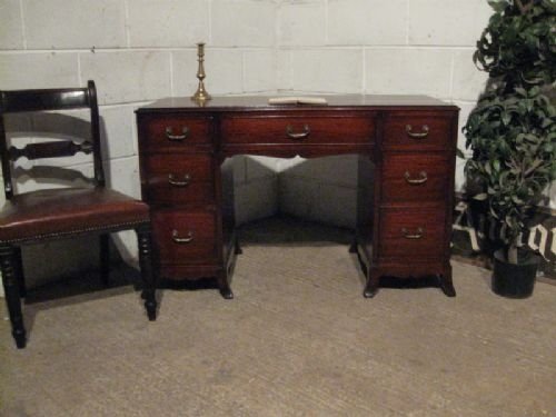Antique Edwardian Mahogany Twin Pedastal Desk C1900 E21.12wdb90/18.12