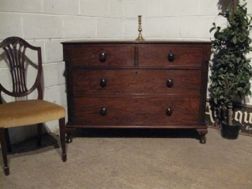 fig 1. UNUSUAL ANTIQUE VICTORIAN MAHOGANY CHEST OF DRAWERS C1860 E28.12WDB110/18.12