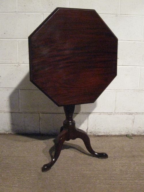 fig 1. ANTIQUE GEORGIAN MAHOGANY HEXAGONAL TILT TOP TABLE C1780 E28.12WDB110/18.12