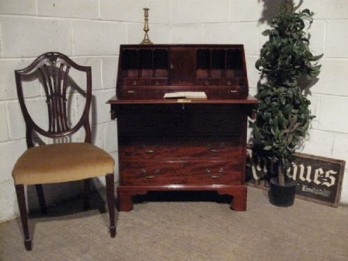 fig 1. SUPERB ANTIQUE EDWARDIAN GEORGIAN STYLE SMALL MAHOGANY BUREAU DESK C1900 E28.12WDB130/18.12