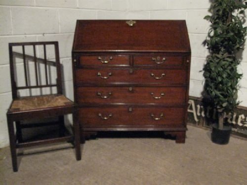 Superb Antique Georgian Country Oak Bureau Desk C1780 E4.1wdb180/18.12