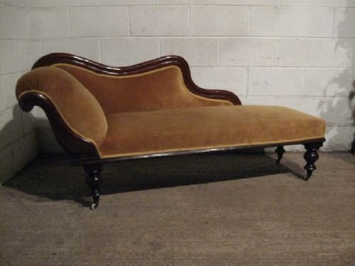 Gorgeous Antique Victorian Mahogany Chaise Longue Sofa C1860 E4.1wdb210/18.12