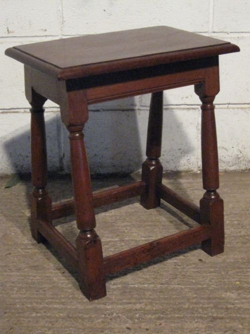 Antique Victorian Oak Joined Stool C1860 Wdb40/5.1