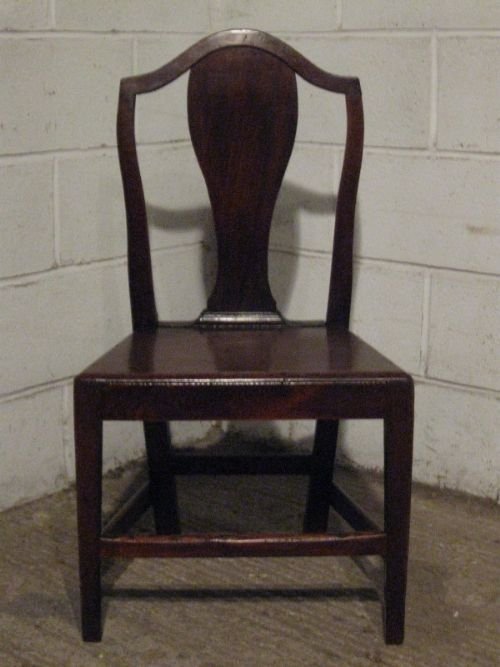 Antique Georgian Country Oak Shield Back  Side Hall Chair C1780 E18.1/wdb20/19.1