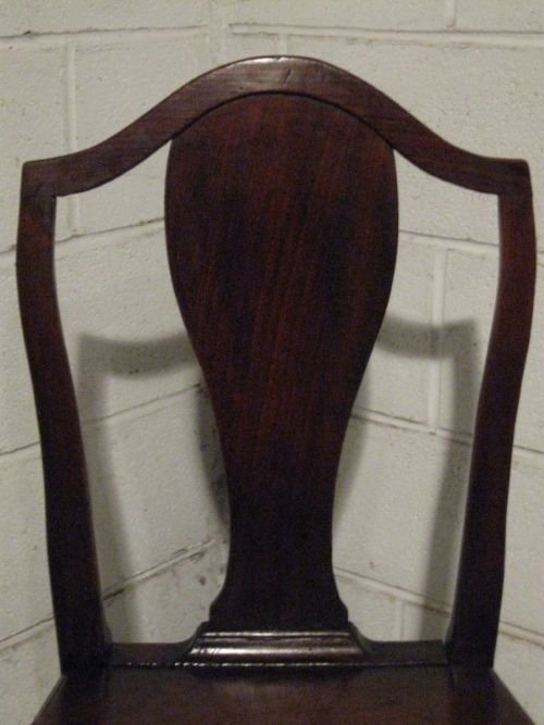 fig 1. ANTIQUE GEORGIAN COUNTRY OAK SHIELD BACK SIDE HALL CHAIR C1780 E18.1/WDB20/19.1