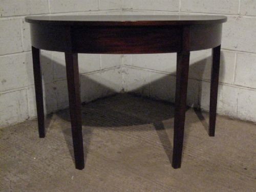 fig 1. PAIR ANTIQUE GEORGIAN MAHOGANY DEMI LUNE SIDE TABLES C1780 WDB170/25.1