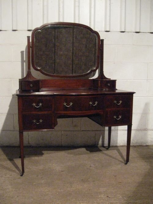Antique Edwardian Sheraton Mahogany Dressing Table C1900 Wdb105/27.1