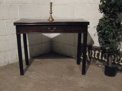 Antique Georgian Mahogany Fold Over Table C1780 Wdb130/27.1