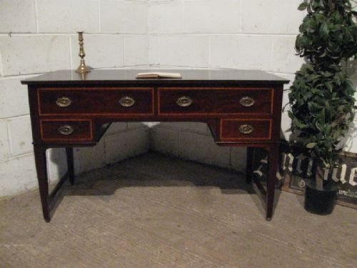 Antique Regency Revival Edwardian Mahogany Pedastal Desk C1900 E.wdb80/30.1