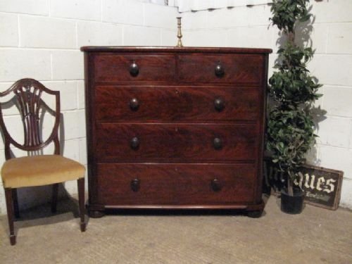 Antique Victorian Flamed Mahogany Chest of Drawers C1880 Wdb215/2.1
