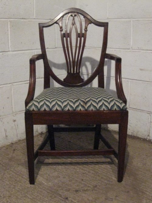 Antique Georgian Mahogany Shield Back Side Desk Chair C1780 Wdb50/3.2