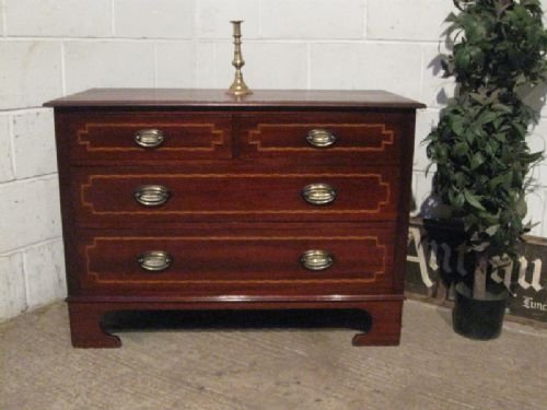 Antique Edwardian Georgian Mahogany Chest of Drawers C1900 Wdb125/3.2