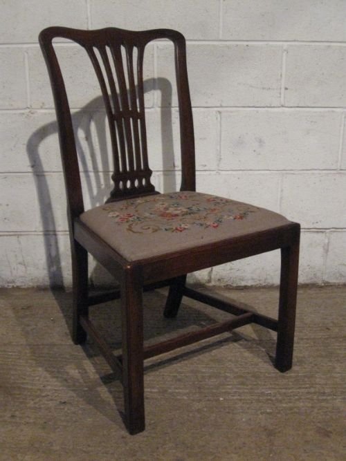 Antique Georgian Mahogany Side Chair C1780 Wdb30/3.2