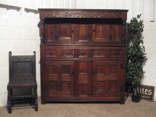 Antique James 11 Oak Press Court Cupboard C1680 Wdp4587-8/7.2