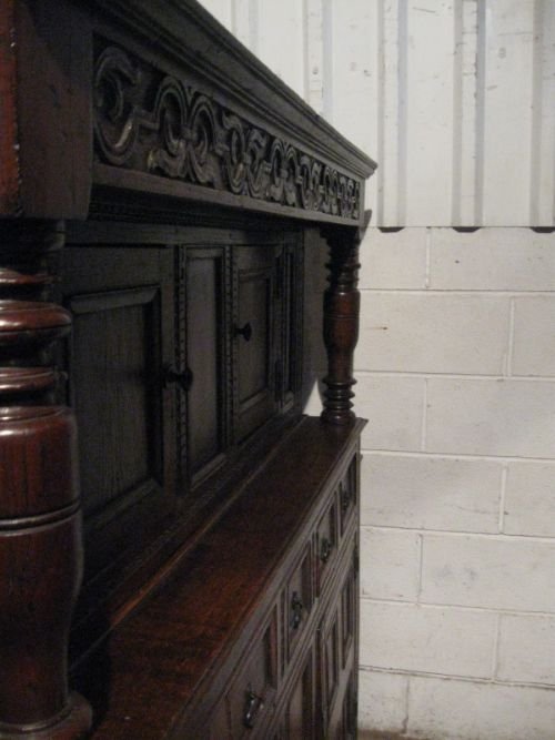 fig 1. ANTIQUE JAMES 11 OAK PRESS COURT CUPBOARD C1680 WDP4587-8/7.2