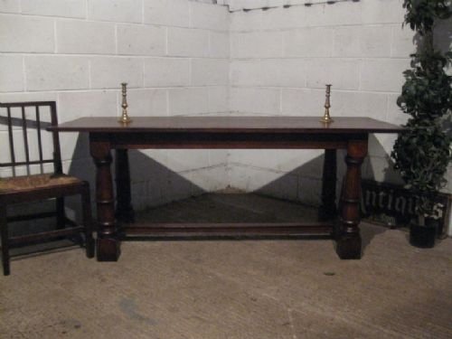 Superb Antique Victorian Solid Oak Refectory Dining Table C1880 Wdb300/8.2