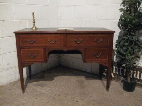 Antique Edwardian Mahogany Kneehole Pedastal Desk C1900 Wdb4765/9.2
