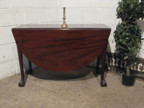 Antique Georgian Mahogany Drop Leaf Dining Table C1780 Wdb160/9.2