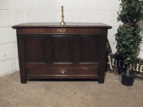 Antique Early Georgian Oak Mule Chest Coffer C1720 Wdp270/14.2