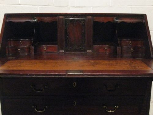 fig 1. ANTIQUE GEORGIAN MAHOGANY BUREAU DESK WITH SECRET COMPARTMENTS C1780 WDB350/14.2
