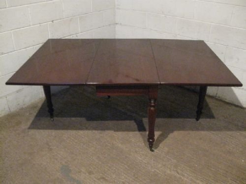 Antique Large Regency Mahogany Drop Leaf Pembroke Dining Table Seats 8-10 C1800 Wdb190/17.2