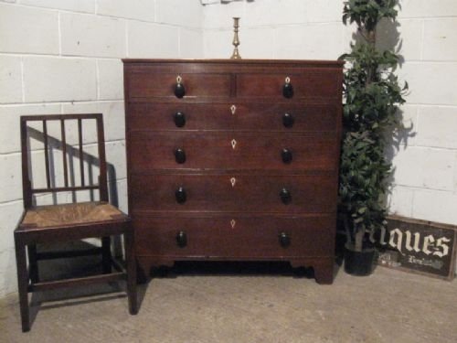 Antique Georgian Country Oak Chest of Drawers C1780 Wdb190/17.2