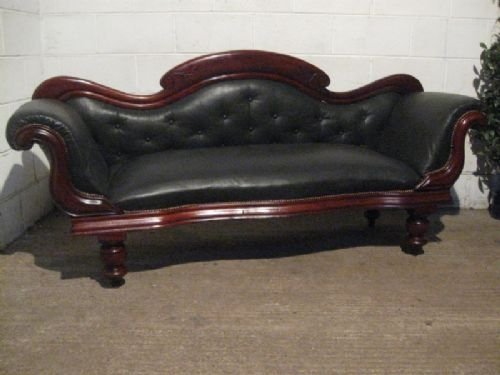 Superb Antique William 1v Mahogany Sofa Reupholstered in Hide Leather C1820 Wdb300/20.2
