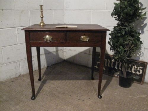 Antique Georgian Peg Joined Oak Side Table  Desk C1780 Wdb90/21.2