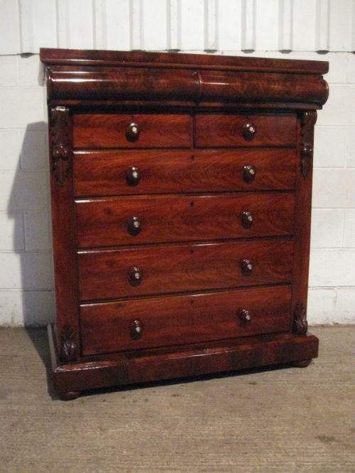 Superb Antique Victorian Mahogany Scotch Chest C1860 Wdb275/24.2