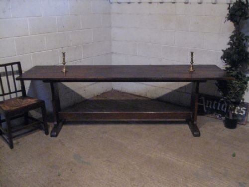 Antique Victorian Oak Plank Top Refectory Dining Table Seats 10 - 12 C1860 Wdb320/4.3