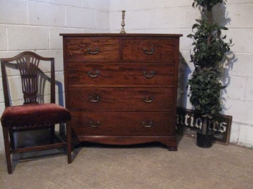 Antique Victorian Mahogany Chest of Drawers C1850 Wdb220/4.3