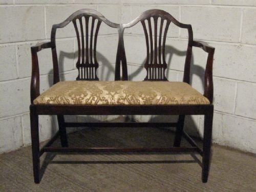 Antique Georgian Mahogany Two Chair Back Sofa C1780 Wdb150/4.3