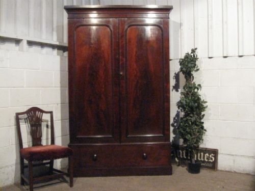 Superb Antique Victorian Mahogany Double Wardrobe Armoire C1860 Wdb220/7.3