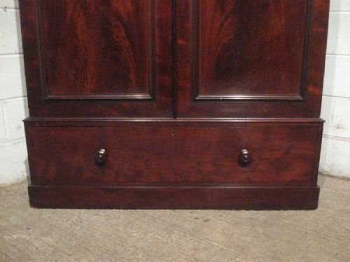 fig 1. SUPERB ANTIQUE VICTORIAN MAHOGANY DOUBLE WARDROBE ARMOIRE C1860 WDB220/7.3