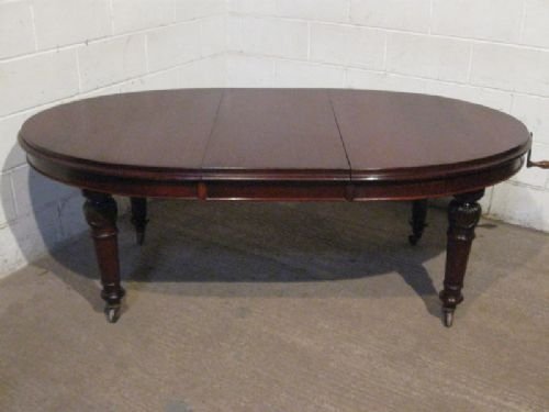 Antique Victorian Mahogany Wind Out Extending Dining Table Seats 8-10 C1860 Wdb320/11.3