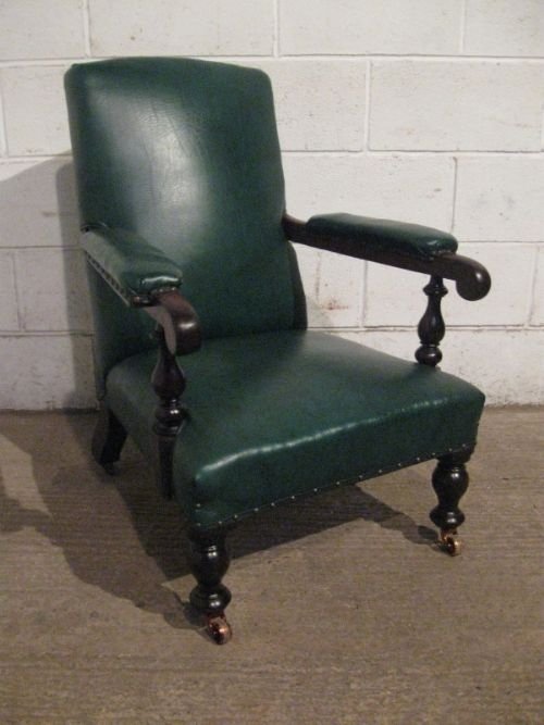 Antique Victorian Mahogany Library Chair C1880 Wdb55/11.3
