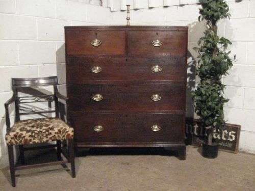 Large Antique Georgian Oak Chest of Drawers C1780 Ewdb200/11.3