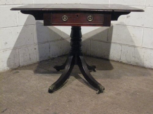 Antique Regency Mahogany Drop Leaf Side Sofa Table C1800 Ewdb90/11.3