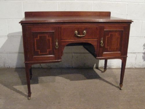 Antique Edwardian Sheraton Mahogany Writing Desk C1900 Wjm120/17.3