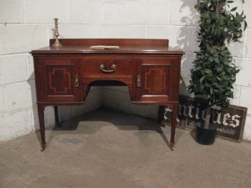 fig 1. ANTIQUE EDWARDIAN SHERATON MAHOGANY WRITING DESK C1900 WJM120/17.3