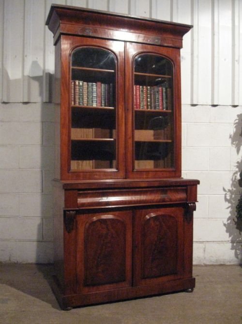 Antique William 1v Mahogany Library Bookcase C1820 Wdb320/17.3