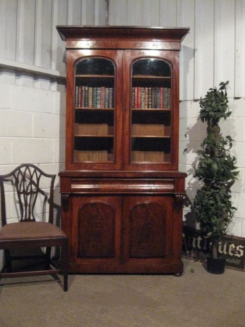 fig 1. ANTIQUE WILLIAM 1V MAHOGANY LIBRARY BOOKCASE C1820 WDB320/17.3