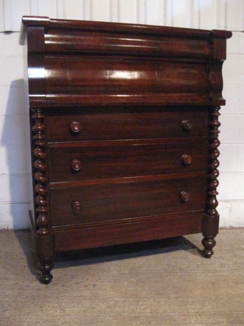 Superb Antique Victorian Mahogany Scotch Chest of Drawers C1850 Wdb230/17.3