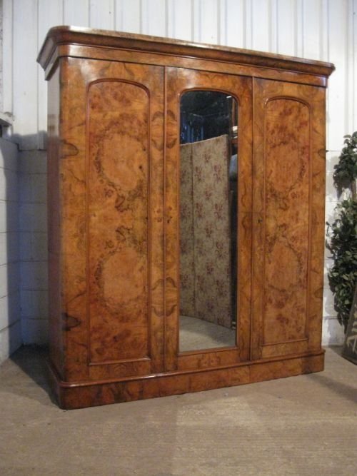 Superb Antique Victorian Burr Walnut Wardrobe Compactum C1880 Wdb380/19.3