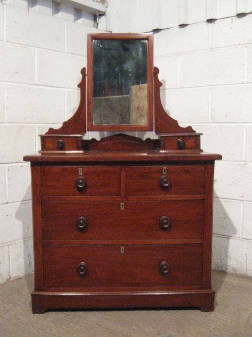 Antique Victorian Mahogany Dressing Table Chest C1880 Wdb4502/19.3