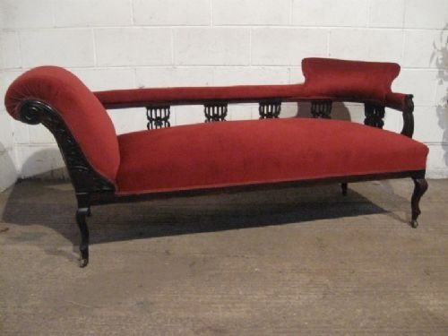 fig 1. SUPERB ANTIQUE VICTORIAN MAHOGANY 7 PIECE SALON SUITE, CHAISE LONGUE SOFA, PAIR LIBRARY CHAIRS & FOUR SALON CHAIRS C1890 WDB340/24.3