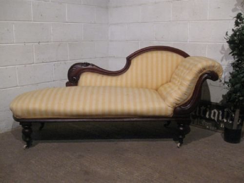 Lovely Antique William 1v Mahogany Chaise Longue Sofa. C1820 Wdb220/24.3
